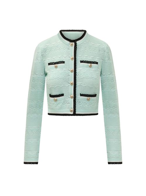 Cardigan cropped SELF PORTRAIT | PF26072CGGREEN